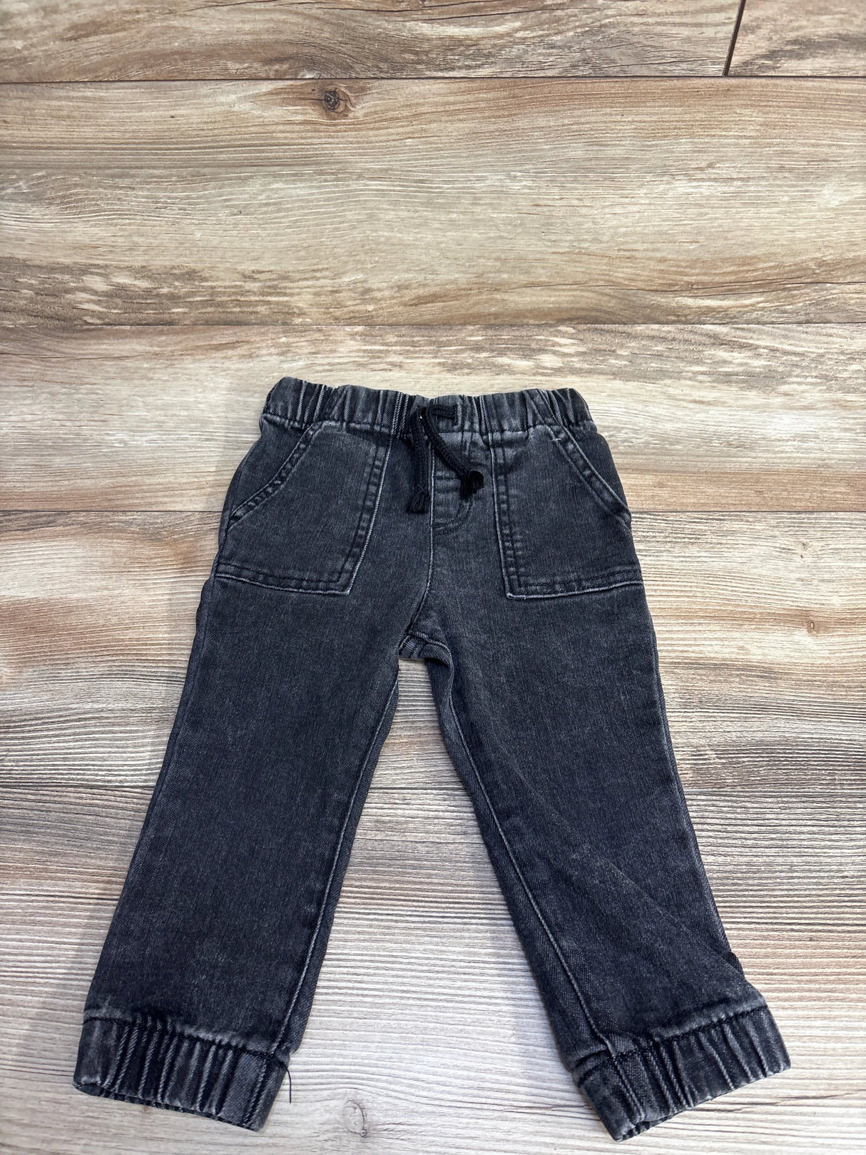 Cat & Jack Denim Cargo Joggers Black sz 18m