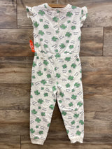 NEW Wonder Nation Four-Leaf Clover Romper White sz 4T
