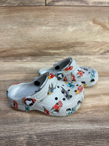 Crocs Classic Clogs Racecar Print, Grey sz 7c