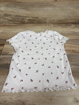 Cat & Jack Ribbed Cherry Shirt White sz 4T