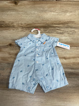 NEW Just One You Bunny Print Romper Blue sz Newborn