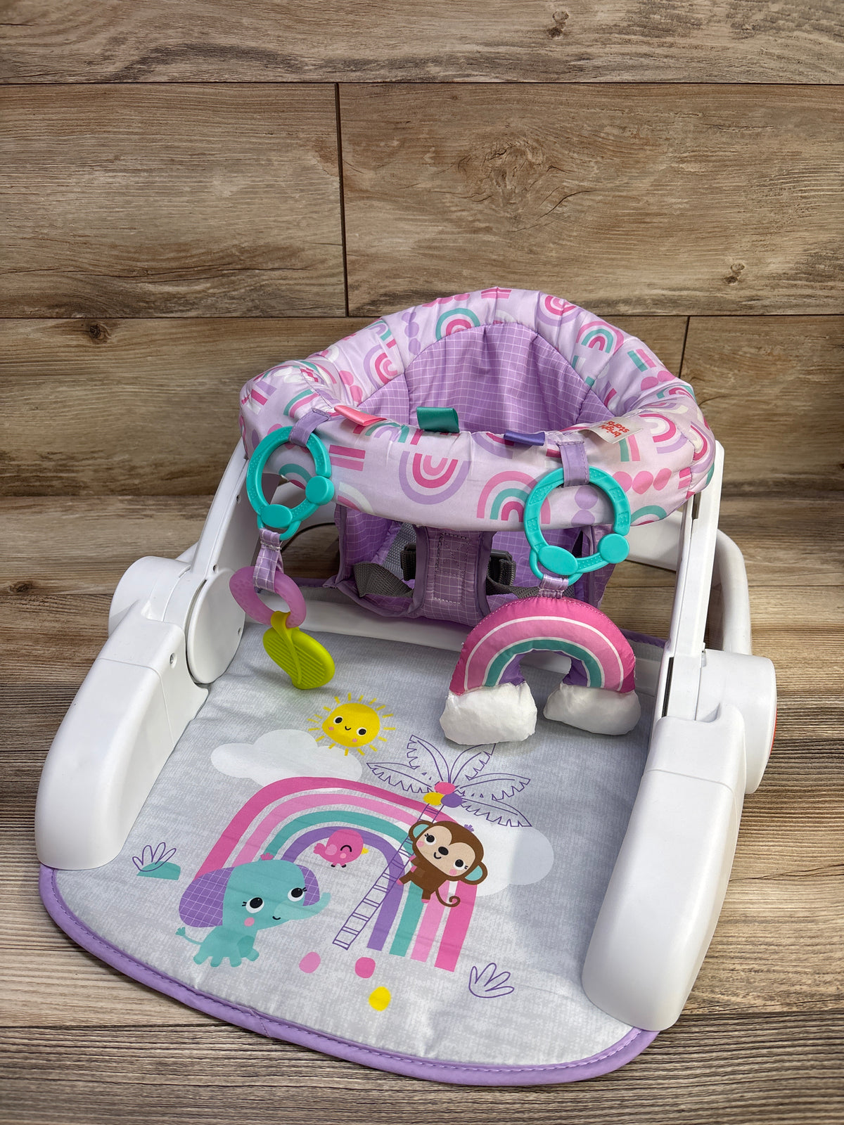 Bright Starts Learn-to-Sit 2-Position Floor Seat in Purple Paradise