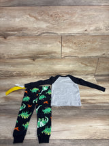NEW Child of Mine 2pc Pajama Set Dino Black sz 12m