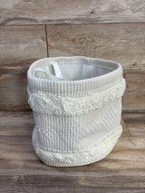 NEW Cloud Island Tufted Fabric Medium Round Storage Basket - Cream