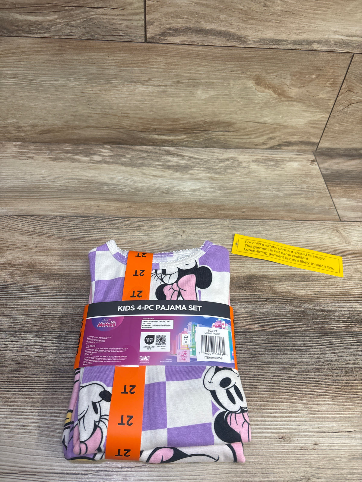 NEW Disney Junior 4pc Minnie Mouse Pajama Set Pink sz 2T
