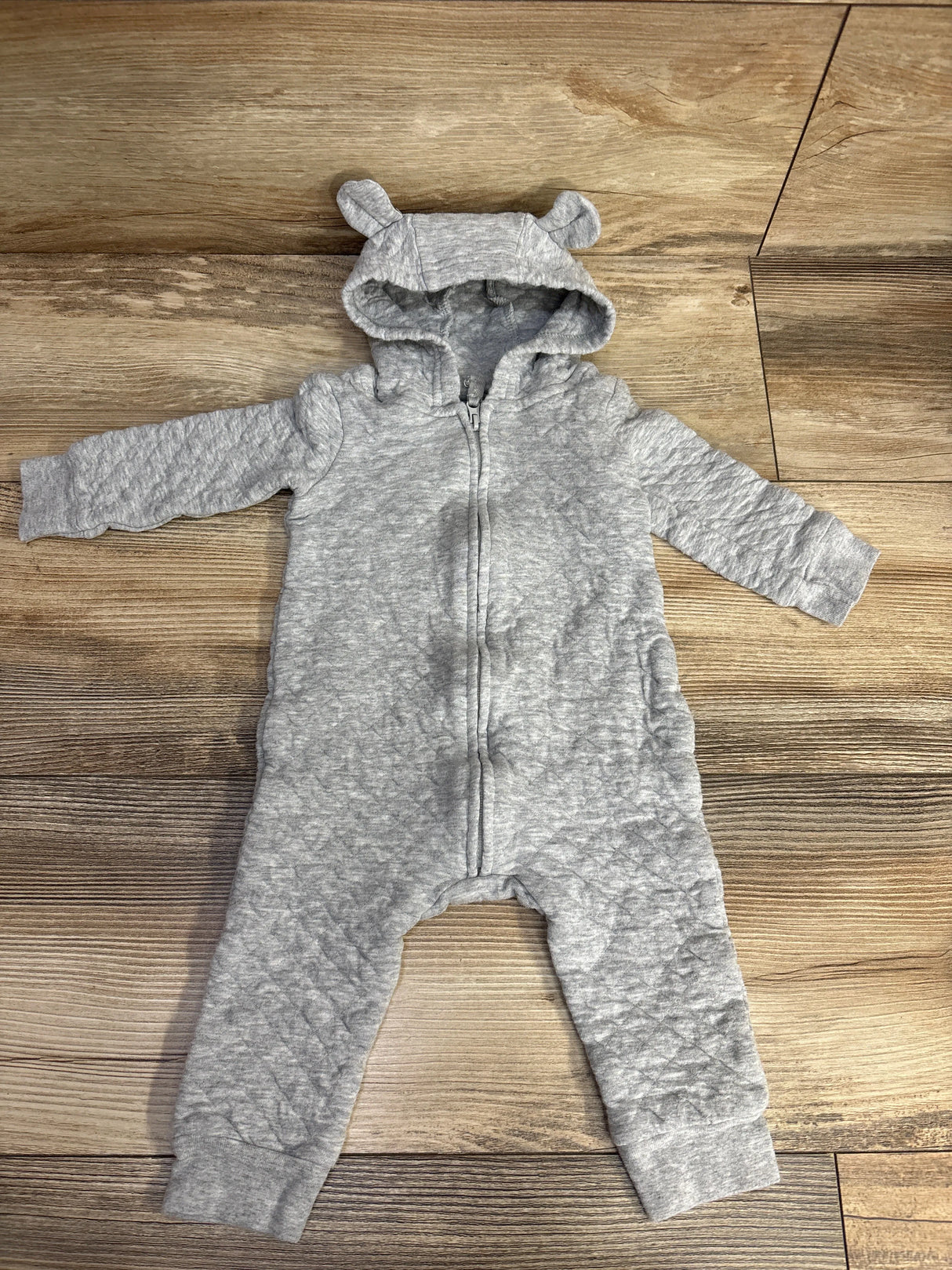 Carter's Textured Hooded Coverall Grey sz 9m