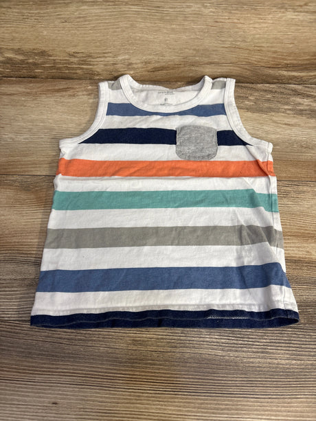 Simple Joys Striped Tank Top White sz 3T - Me n Mommy To Be