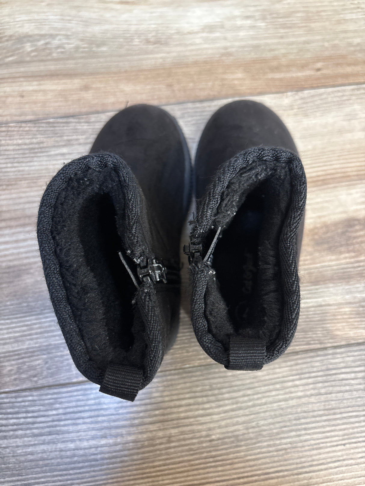 Cat & Jack Pip Shearling Style Boots Black sz 7c