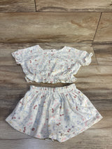 Member's Mark 2pc Crinkle Playwear Set Ivory sz 18m