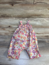 Disney Baby Winnie The Pooh Floral Smocked Romper Pink sz 0-3m
