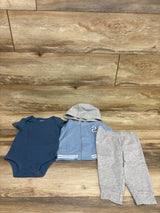 NEW Carter's 3pc Varsity Jacket, Bodysuit, & Pants Set Blue sz 9m