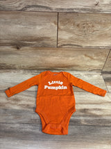 Old Navy Little Pumpkin Long Sleeve Bodysuit Orange sz 6-12m