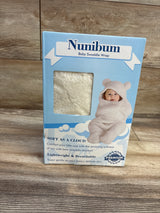 NEW NuniBum Sherpa Swaddle Wrap Ivory sz 0-6m