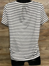 Ekouaer Short Sleeve Nursing Shirt Black sz Large