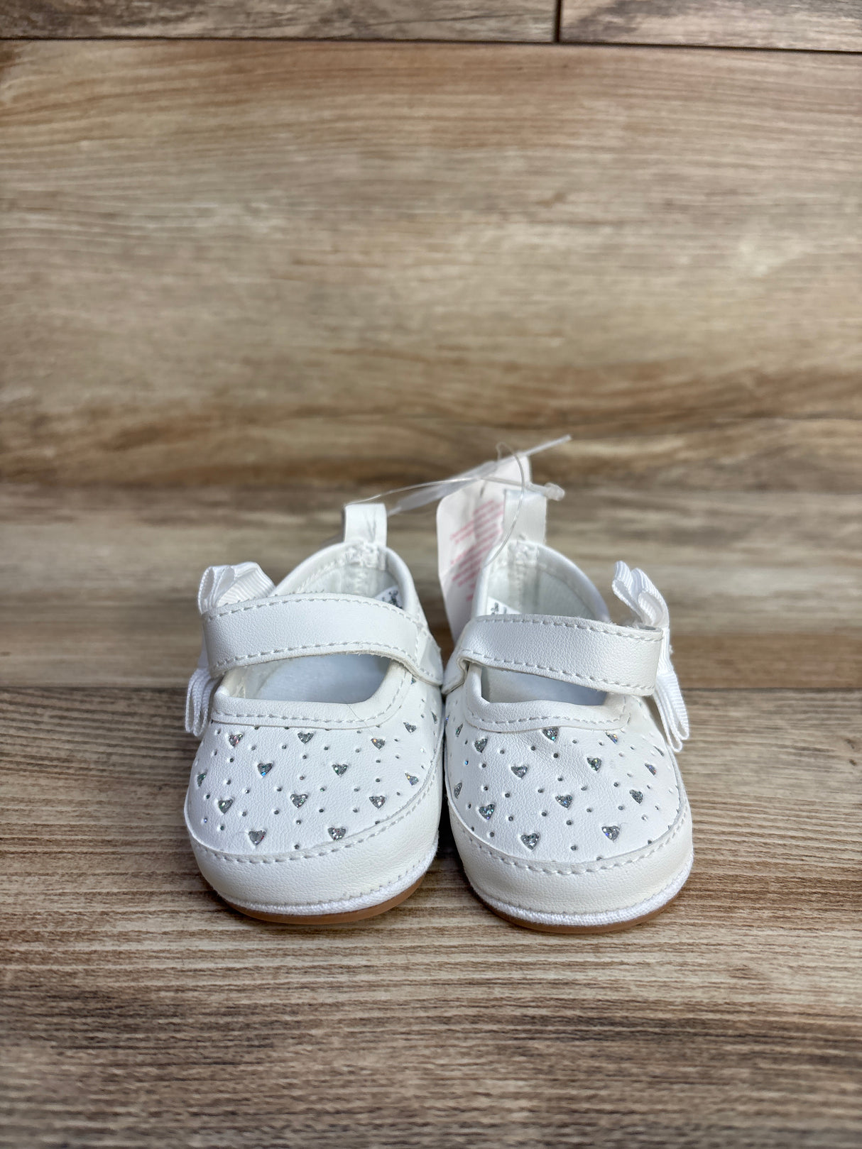 NEW Stepping Stones Heart Mary Jane Flats White sz 0/1c