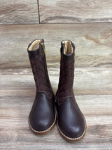 Janie & Jack Quilted Riding Boots Brown sz 6c