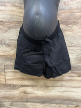 NWOT Gap Maternity Linen-Blend Shorts Black sz Large