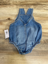 NEW Old Navy Jean Overall Romper Blue sz 3-6m