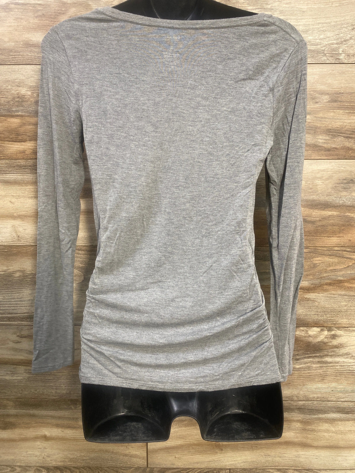 Sonoma Maternity Long Sleeve Ruched Shirt Grey sz Small