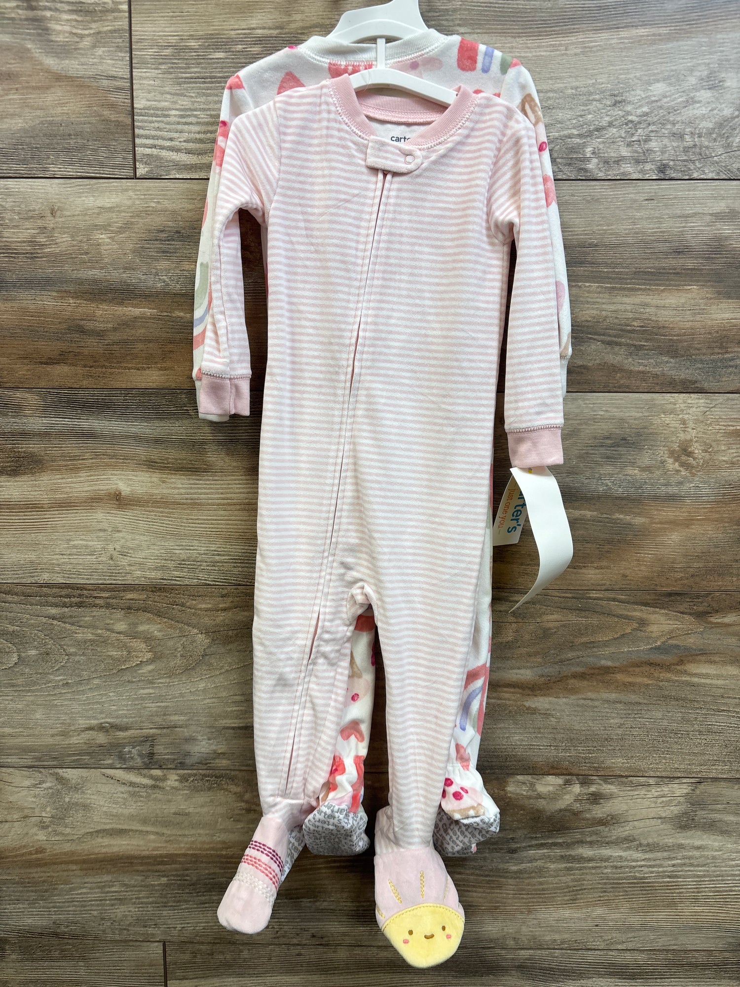 NEW Just One You 2pk Blanket Sleepers White sz 18m