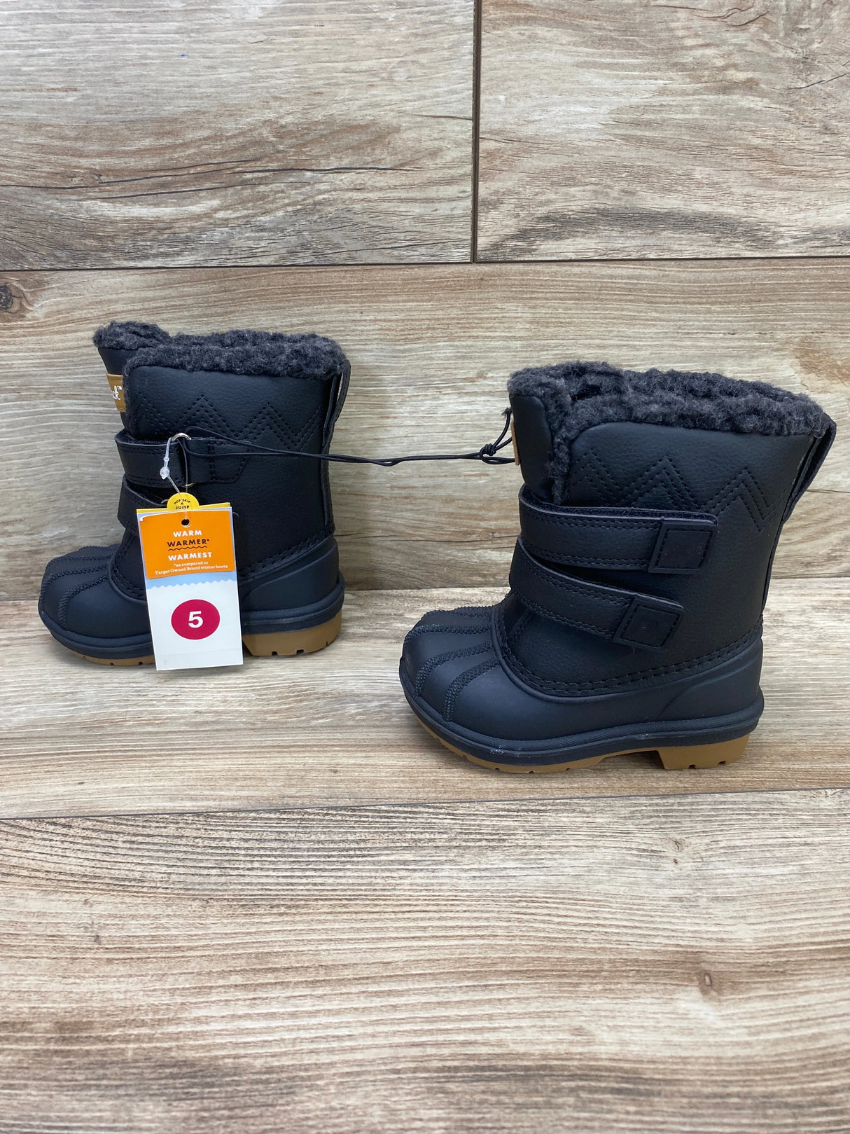 NEW Cat & Jack Denver Black Winter Boots sz 5c