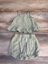 Little Planet Organic 2pc Gauze Shirt & Bottoms Set Sage sz 24m