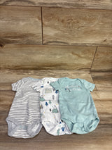 Cloud Island 3pk Bodysuits White sz 0-3m