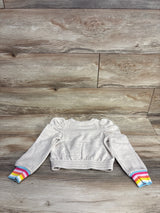 Janie & Jack Puff Sleeve C'est La Vie Sweatshirt Taupe sz 5T