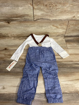 Cat & Jack 3pc Waffle Knit Suspender Set White sz 18m