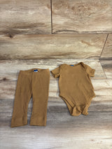 Old Navy 2pc Ribbed Bodysuit & Pants Set Tan sz 0-3m