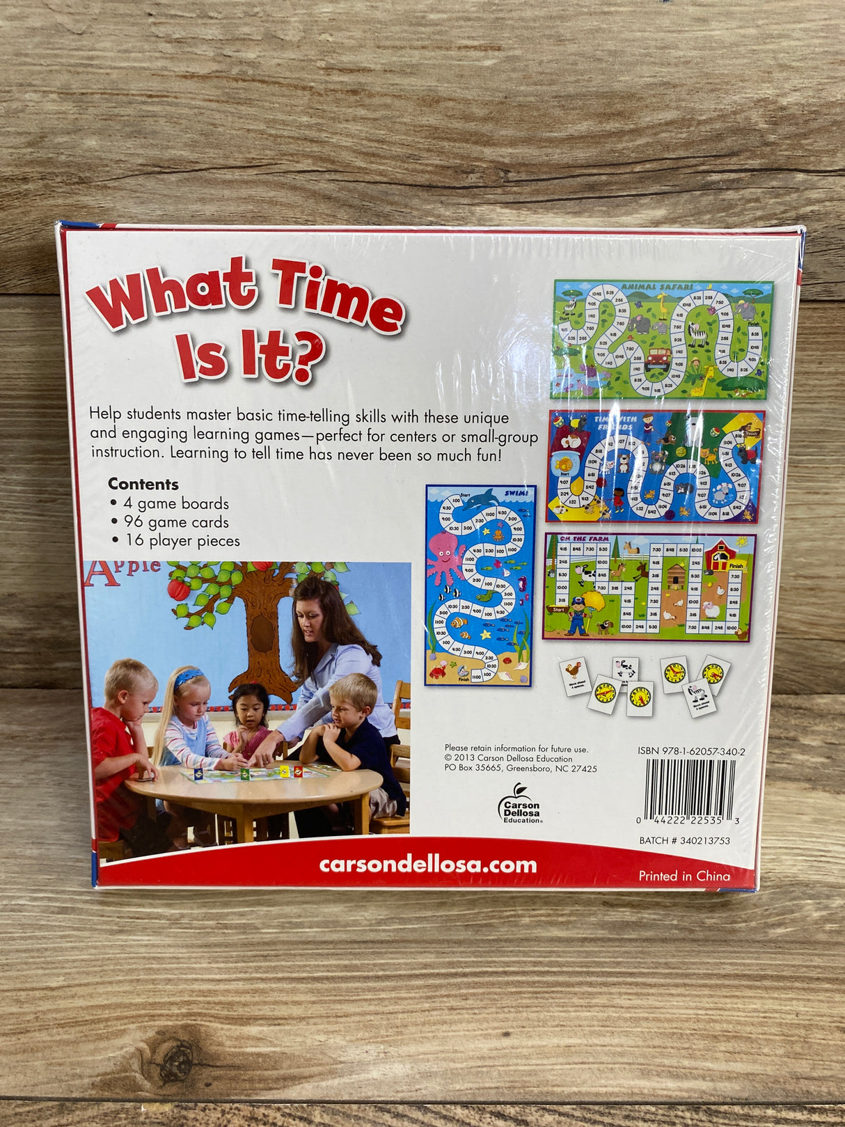 NEW Carson Dellosa Education What Time Is It? Board Game