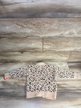 NEW Cat & Jack Fuzzy Leopard Print Open Front Cardigan Tan sz 2T