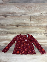 NEW Old Navy Floral Thermal Shirt Red sz 5T