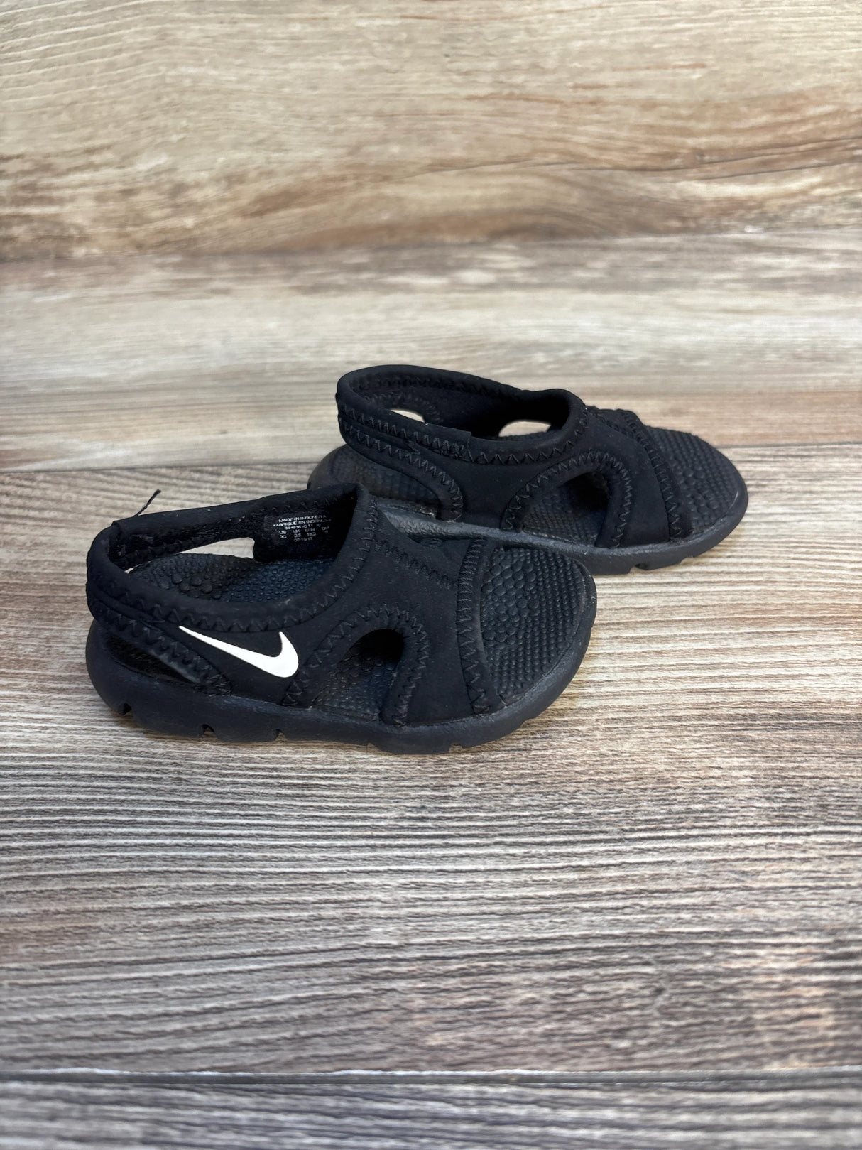 Nike Sunray 9 TD 'Black' Sandals sz 3c