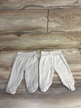 Elephant And Castle 2pk Footed Pull On Pants Beige sz 0-3m