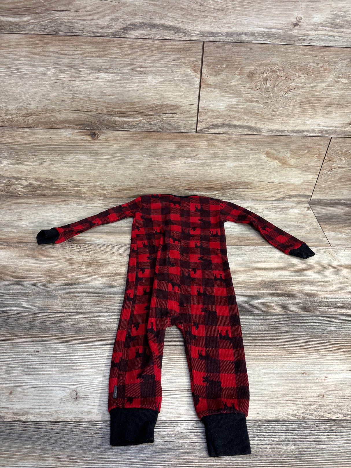 Eddie Bauer Buffalo Plaid Sleeper Red sz 12m