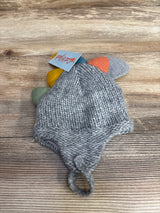 NEW Cat & Jack Knit Winter Hat & Mittens Set Grey sz NB