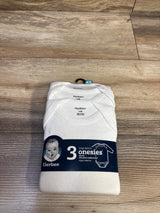 NEW Gerber 3pk Bodysuit Set White sz 6-9m