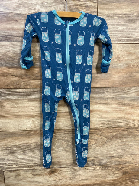 KicKee Pants Twilight Fireflies Footie Blue sz 6-9m - Me n Mommy To Be