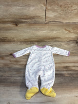 Carter's Polka Dot Bee Sleeper White sz Newborn