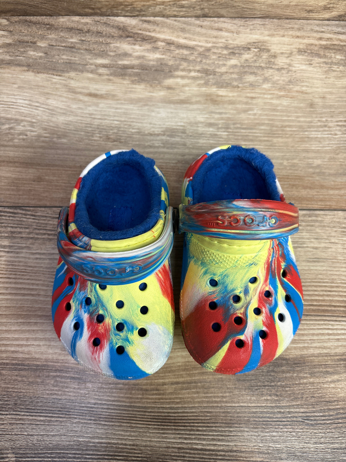 Crocs Classic Lined Clogs Rainbow sz 5c