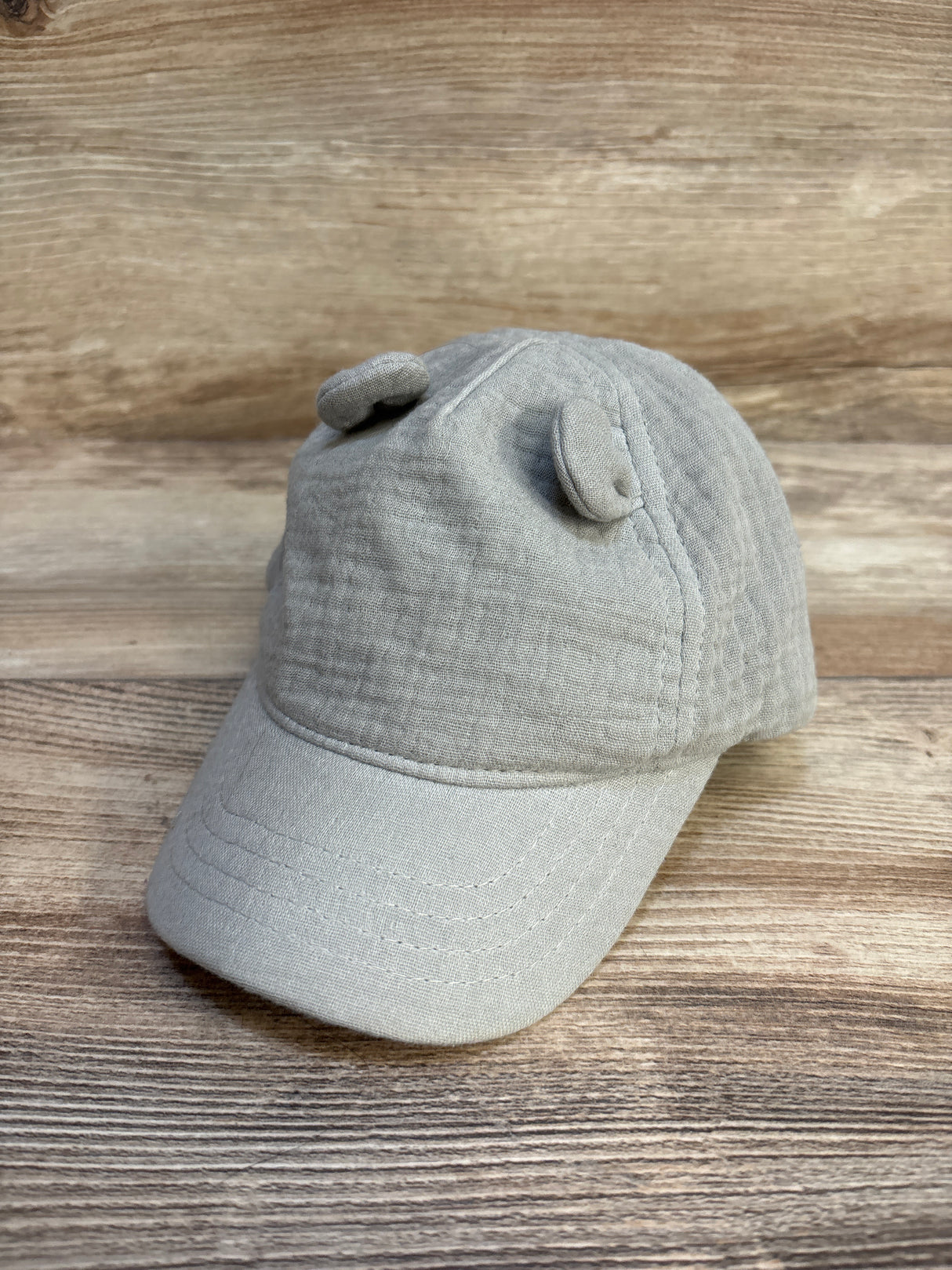 NEW H&M Ear-detail Muslin Cap Sage Green sz 3-6m