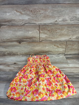 Old Navy Sleeveless Watercolor Floral Dress Orange sz 5T