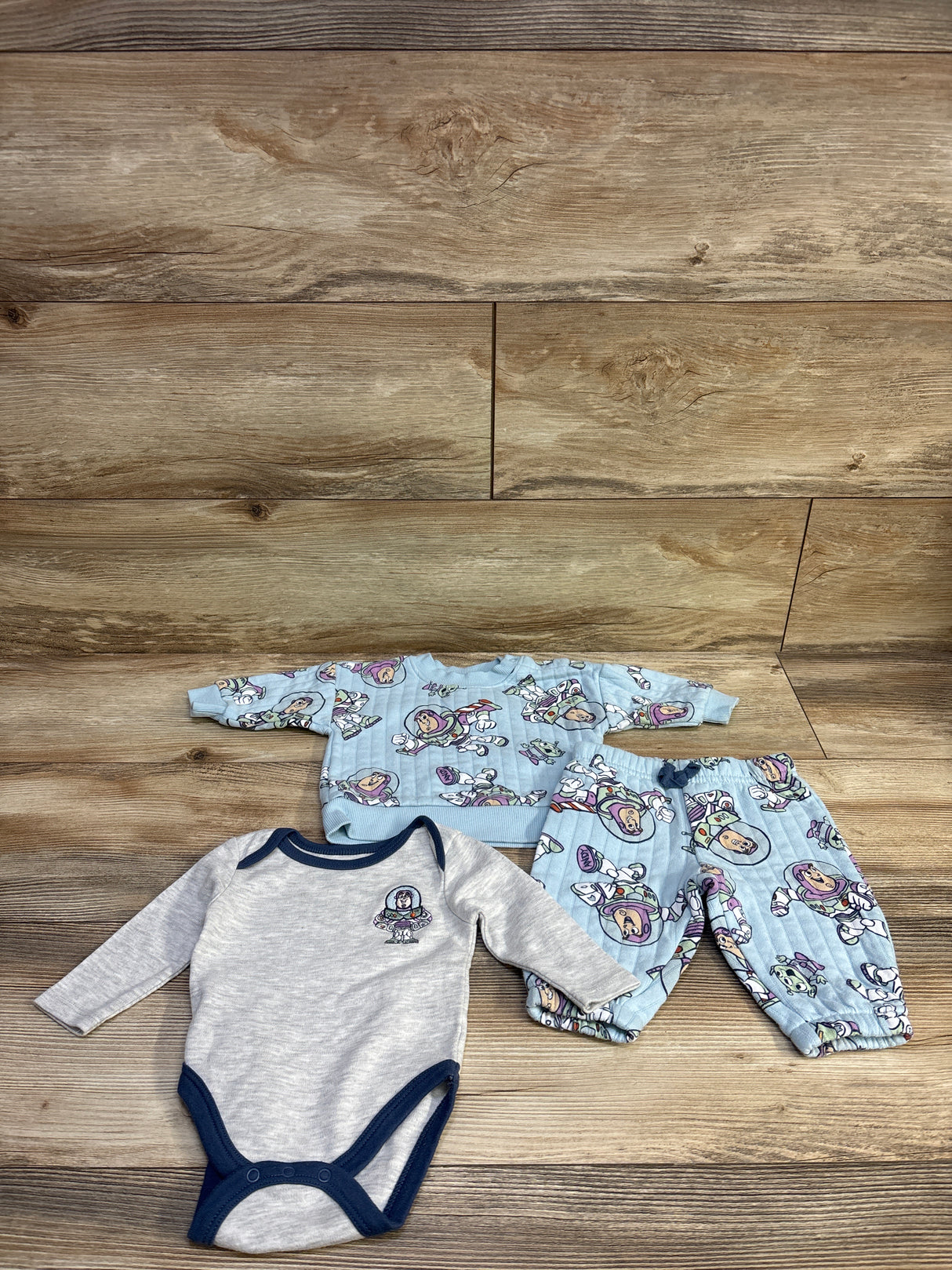Disney Baby 3pc Toy Story Quilted Sweatshirt Set Blue sz 3m