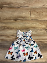 Shein Sleeveless Butterfly Dress White sz 18-24m