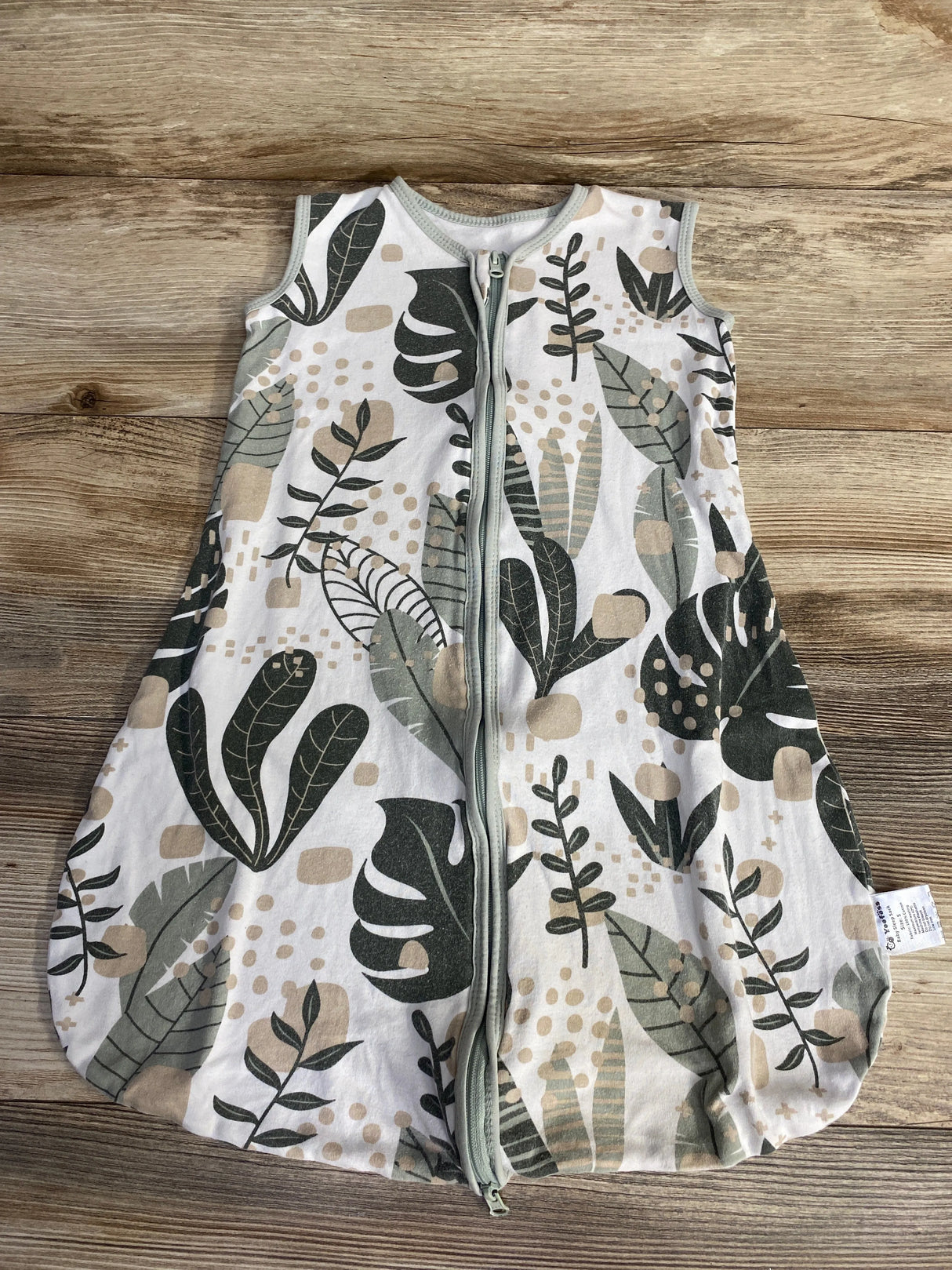 Yoofoss Plant Print Sleep Sack White sz 0-6m