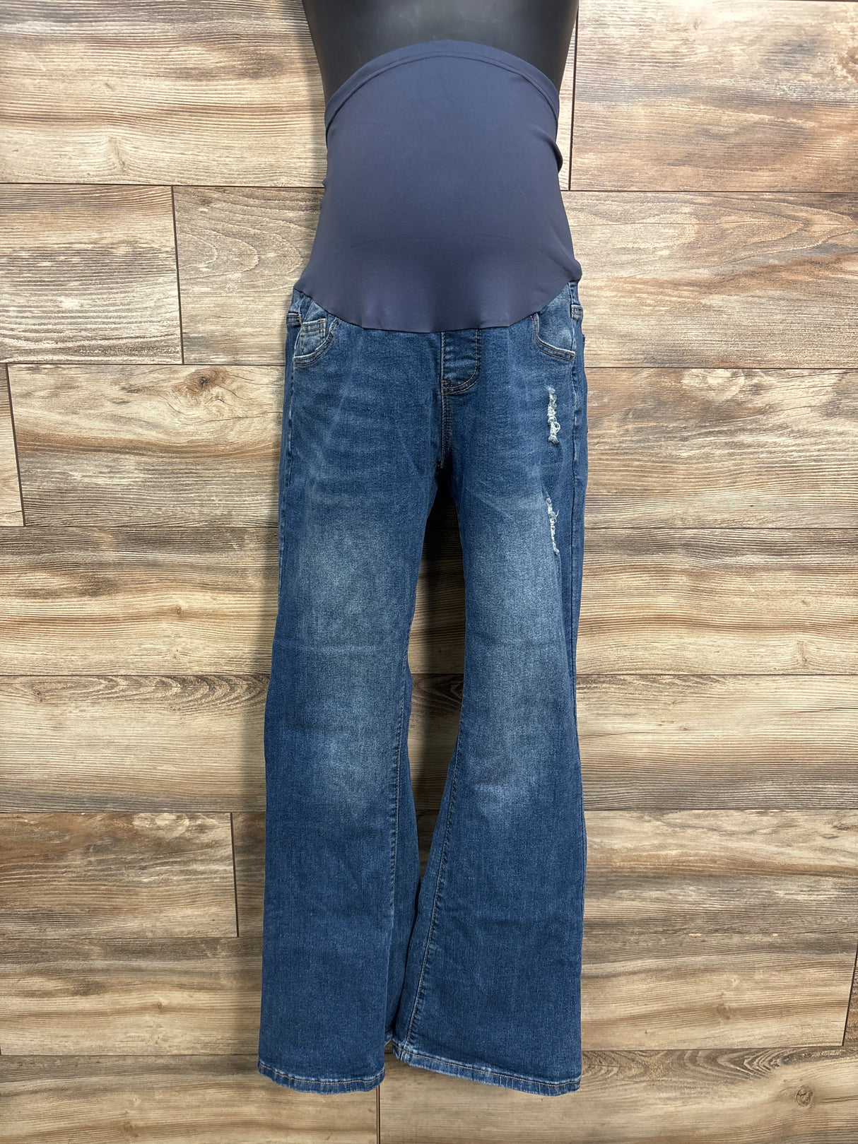 Full Panel Distressed Jeans Blue sz Large