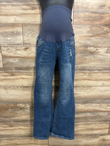 Full Panel Distressed Jeans Blue sz Large