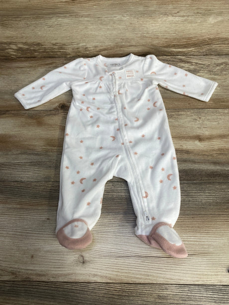 Just One You Moon & Stars Blanket Sleeper White sz 3m - Me n Mommy To Be