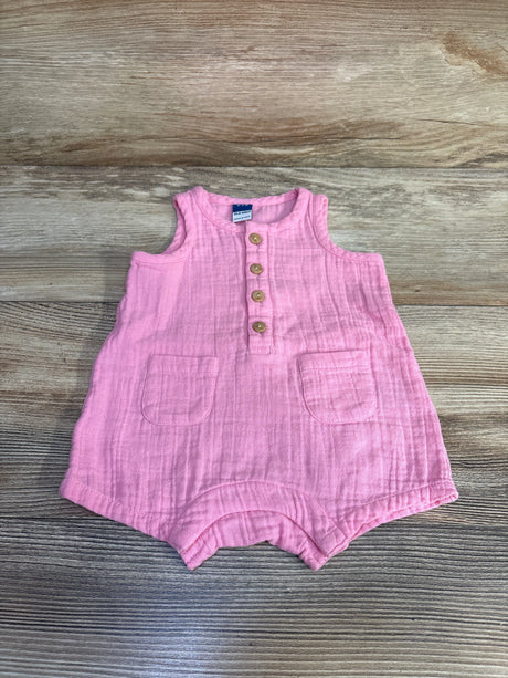 Old Navy Henley Tank Romper Pink sz 0-3m - Me n Mommy To Be